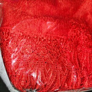 RED Petticoat with Beautiful Soft Lace Trim